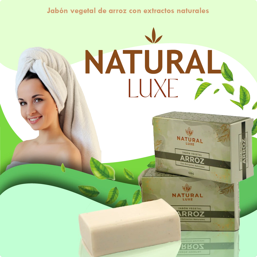 NATURAL LUXE: JABÓN VEGETAL DE ARROZ